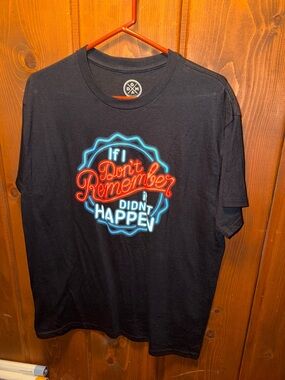 Men's Black Short-Sleeve Graphic Tee - If I Don't Remember Design